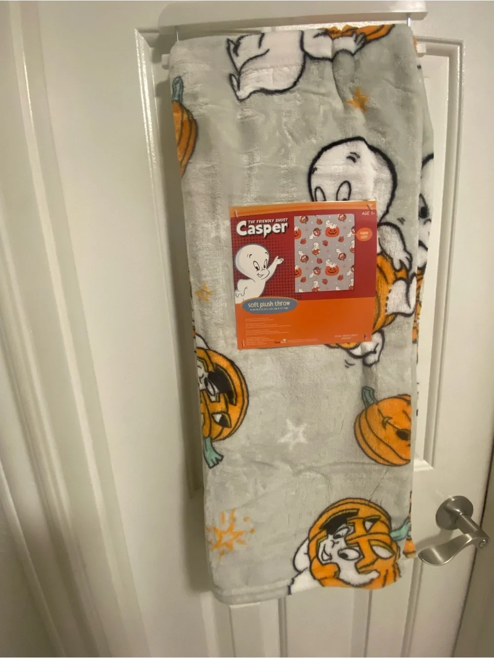 Kids' Gray Pumpkin & Ghost Plush Pajama Top - Soft Halloween Sleepwear